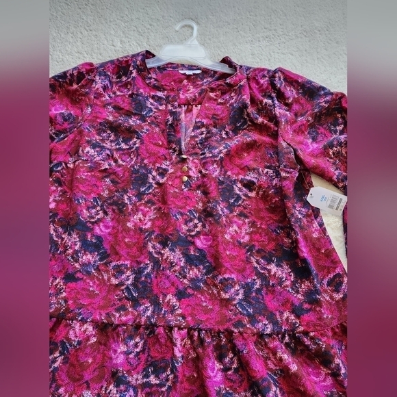 New women's plus size Long Sleeve Print woven dress size XXXL (22) - Picture 2 of 9